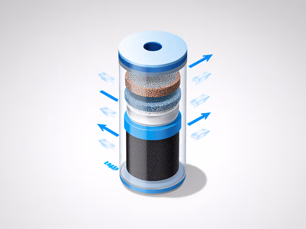 4-stage_filtration_diagram_showing_sediment_pre-filter_kdf_bed_catalytic_carbon_and_final_5-micron_filter